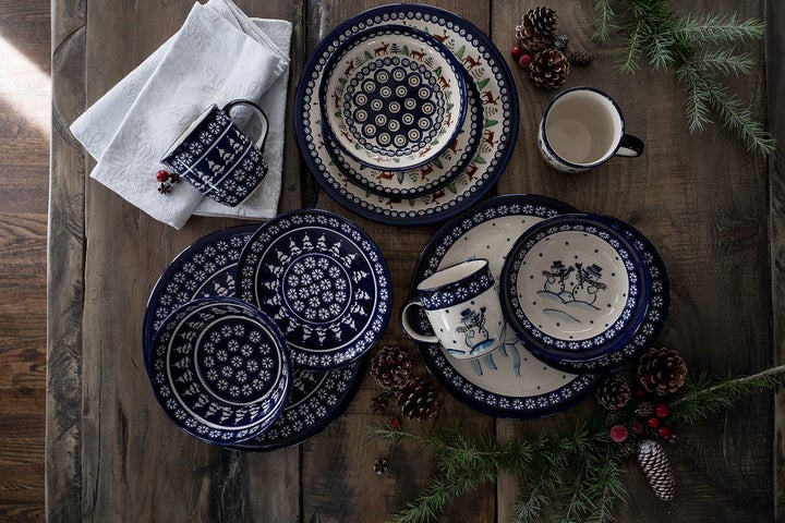 Zaklady Winter Nights Dining Plates & Bowls — Polish Pottery