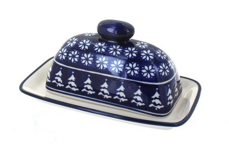 Zaklady Winter Nights Butter Dish — Polish Pottery