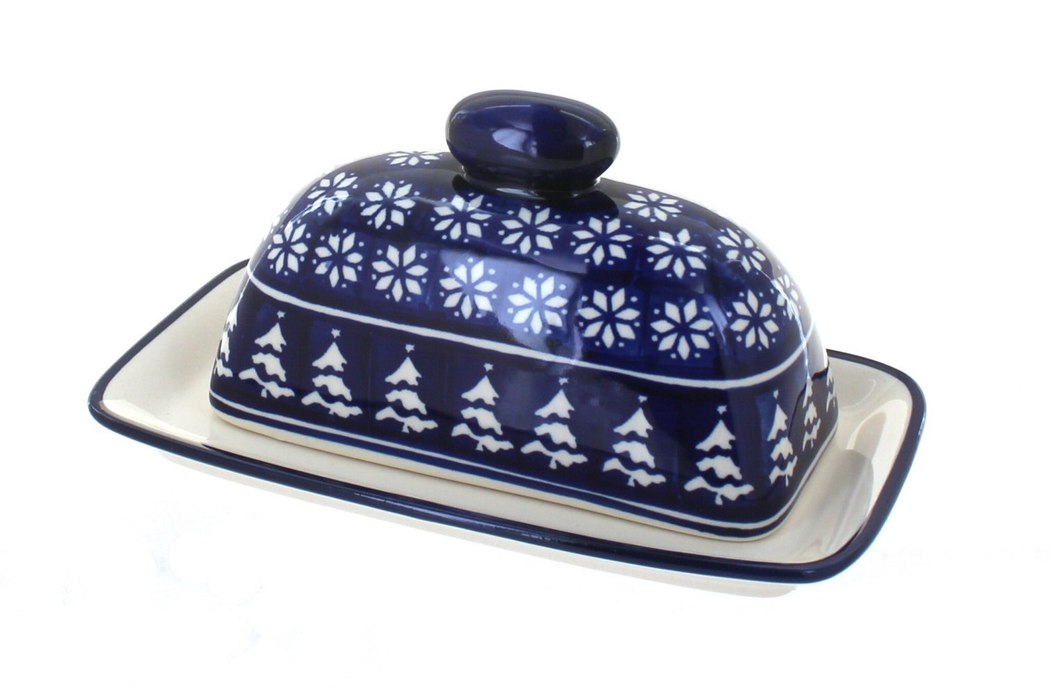 Zaklady Winter Nights Butter Dish — Polish Pottery