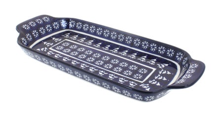 Zaklady Winter Nights Medium Serving Piece — Polish Pottery