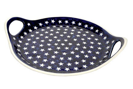 Zaklady Stars Large Serving Piece — Polish Pottery
