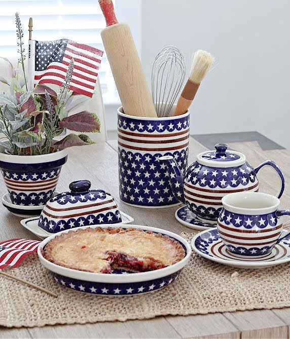 Detail image of Zaklady Stars & Stripes Counter Storage — Polish Pottery