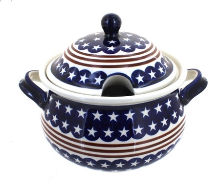 Zaklady Stars & Stripes Large Serving Piece — Polish Pottery