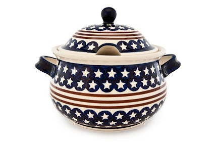Detail image of Zaklady Stars & Stripes Large Serving Piece — Polish Pottery