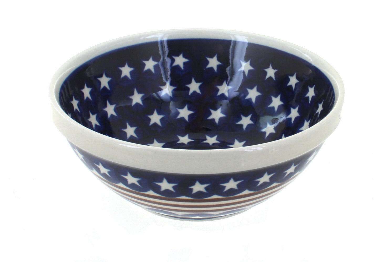 Zaklady Stars & Stripes Small Serving Piece — Polish Pottery
