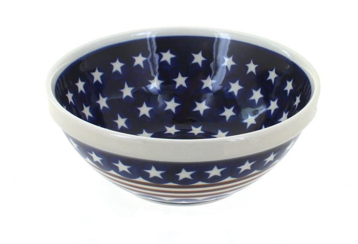 Zaklady Stars & Stripes Small Serving Piece — Polish Pottery