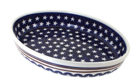 Zaklady Stars & Stripes Medium Bakeware — Polish Pottery