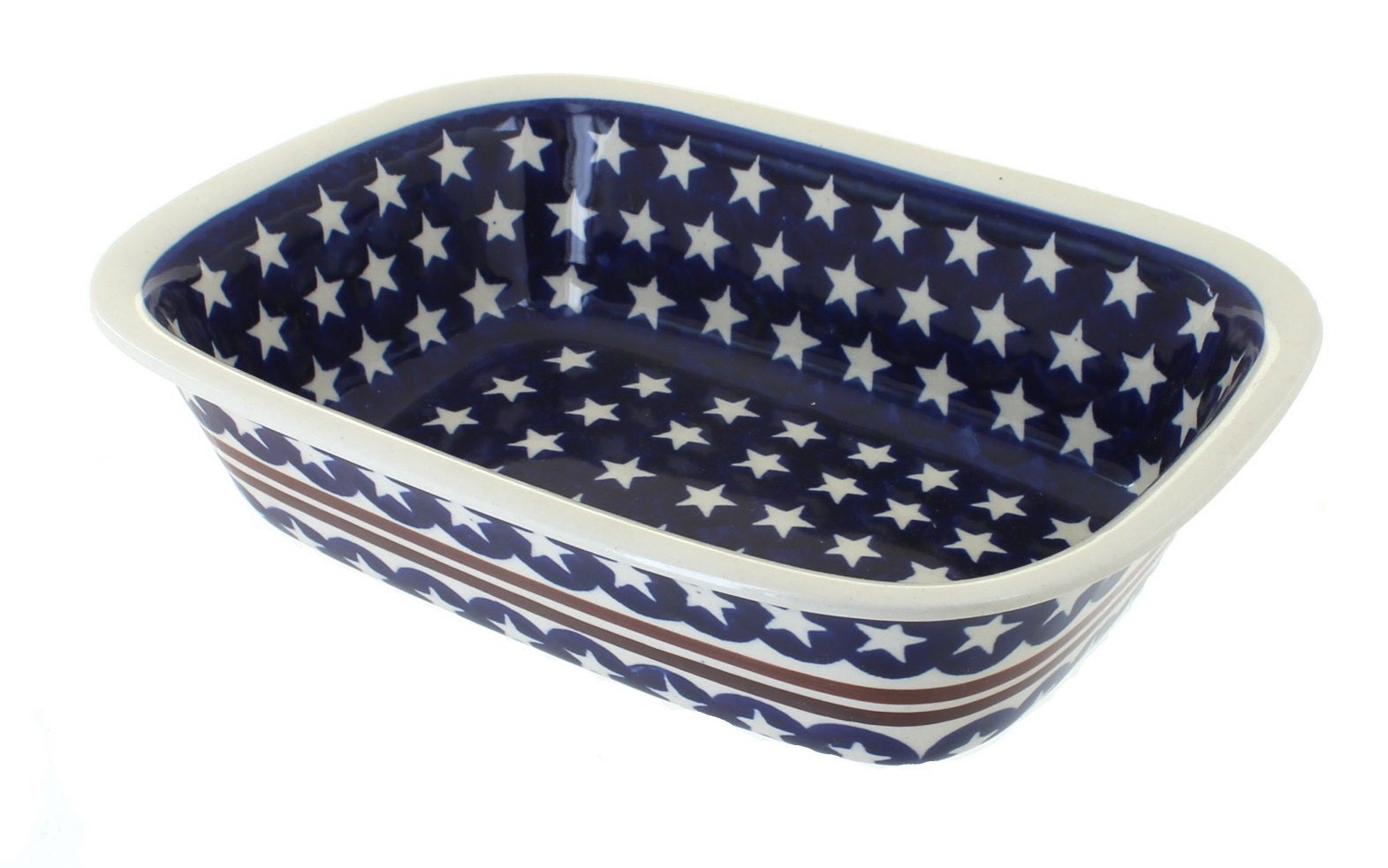 Zaklady Stars & Stripes Loaf Baker — Polish Pottery