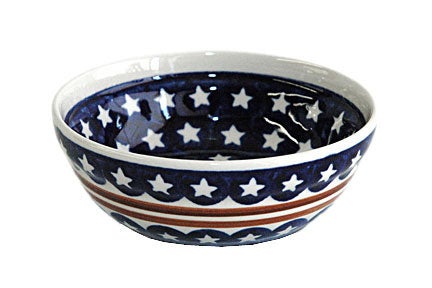 Detail image of Zaklady Stars & Stripes Dining Plates & Bowls — Polish Pottery