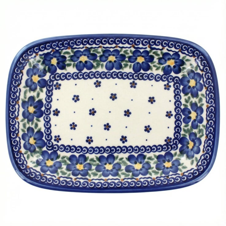 Detail image of Vena Spring Blossom Small Serving Piece — Polish Pottery