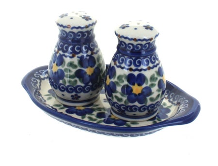 Vena Spring Blossom Salt & Pepper Shaker — Polish Pottery