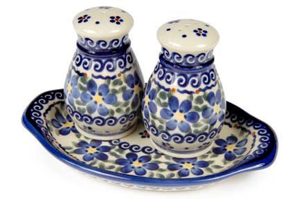 Detail image of Vena Spring Blossom Salt & Pepper Shaker — Polish Pottery