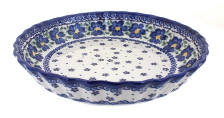 Vena Spring Blossom Pie Plate — Polish Pottery