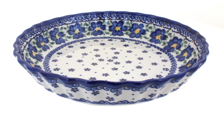 Vena Spring Blossom Pie Plate — Polish Pottery