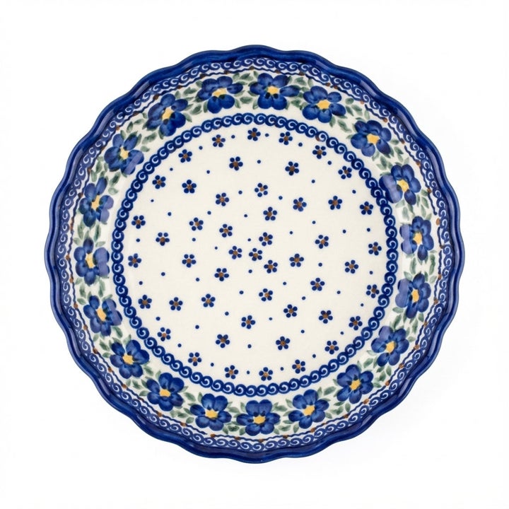 Vena Spring Blossom Pie Plate — Polish Pottery