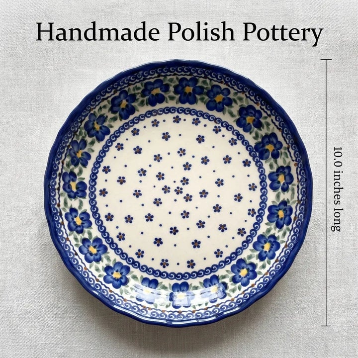 Vena Spring Blossom Pie Plate — Polish Pottery
