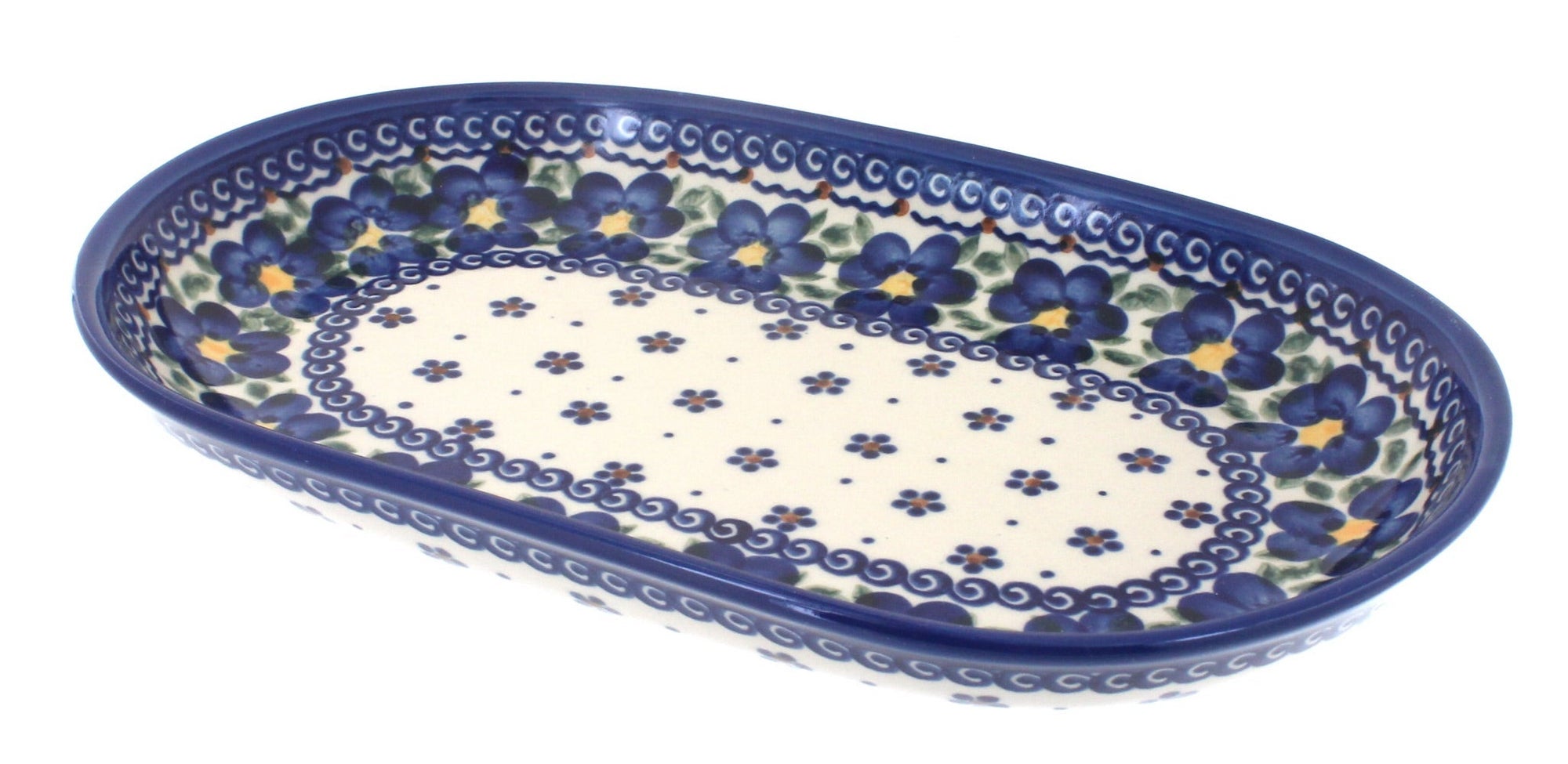 Vena Spring Blossom Medium Serving Piece — Polish Pottery