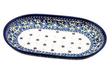 Detail image of Vena Spring Blossom Medium Serving Piece — Polish Pottery