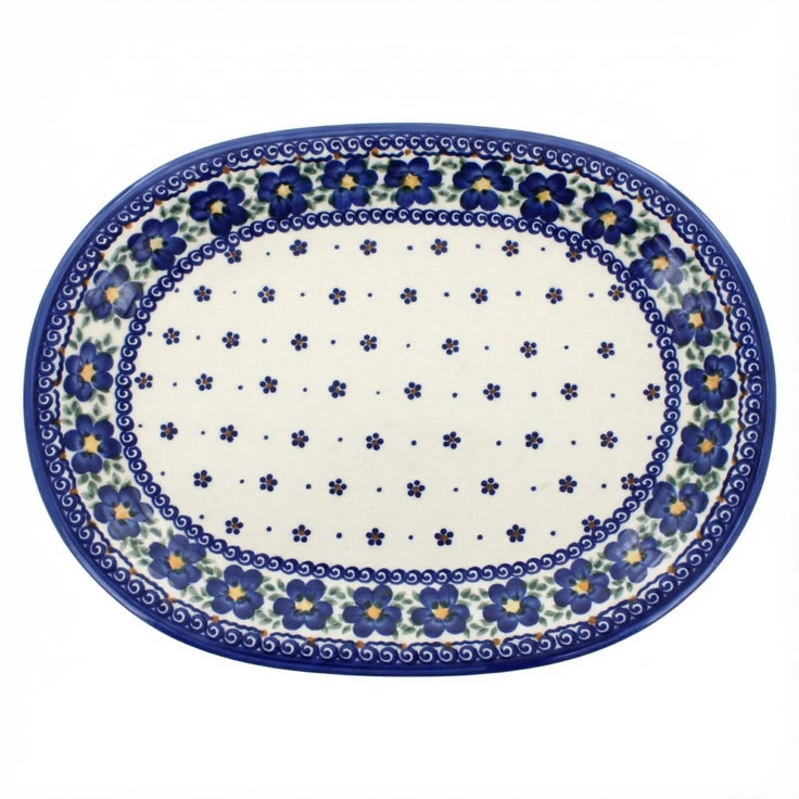 Detail image of Vena Spring Blossom Large Serving Piece — Polish Pottery