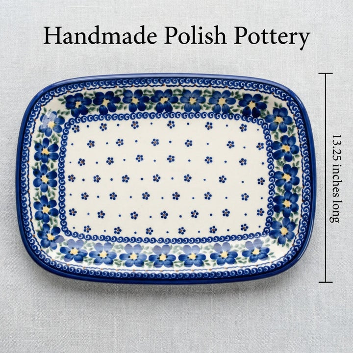 Vena Spring Blossom Large Serving Piece — Polish Pottery