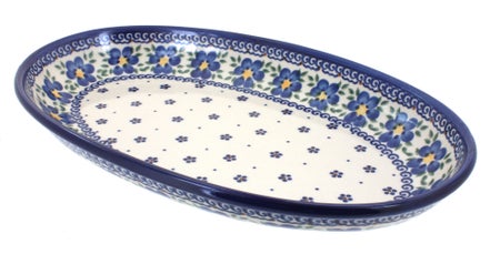 Vena Spring Blossom Large Serving Piece — Polish Pottery