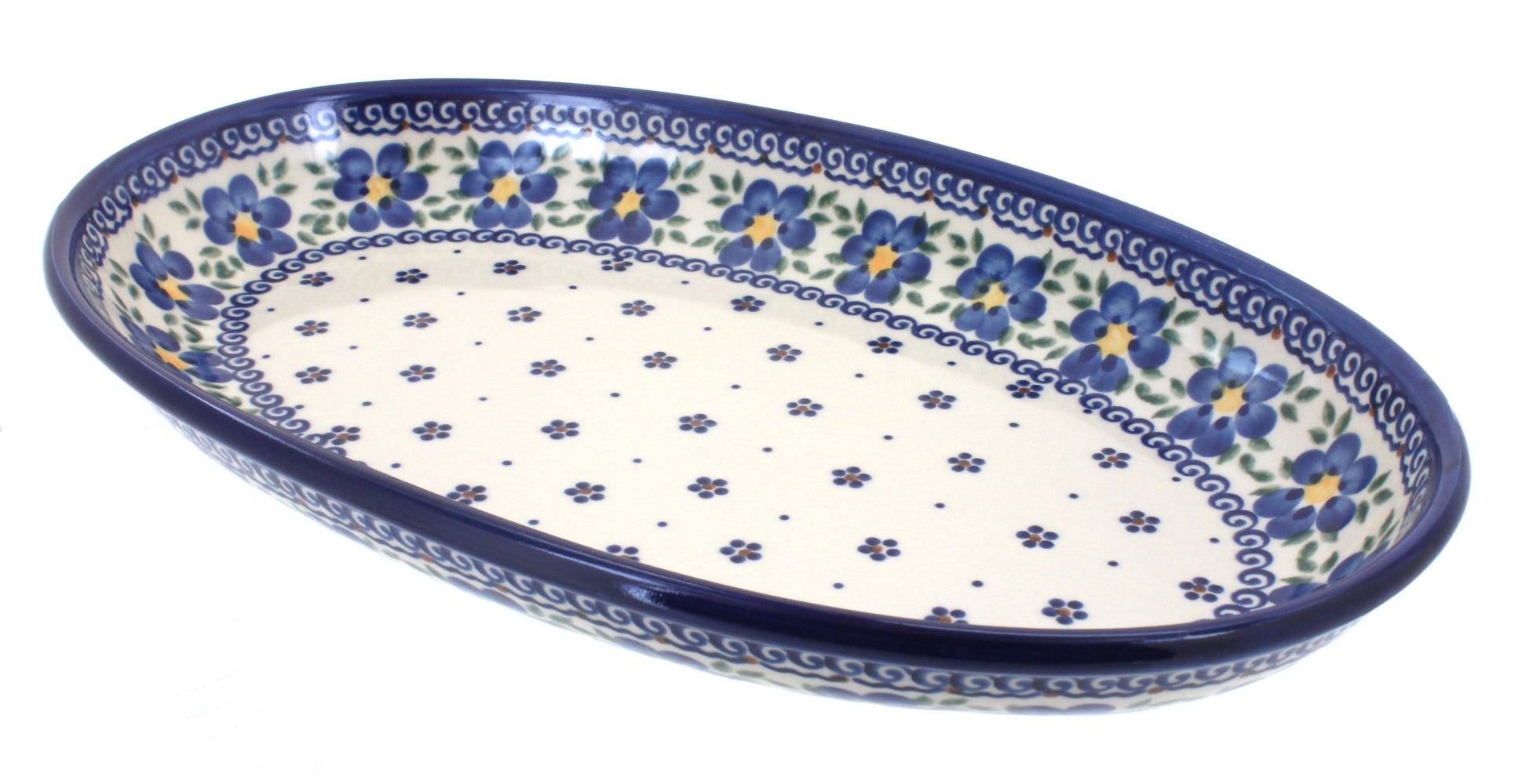 Vena Spring Blossom Large Serving Piece — Polish Pottery