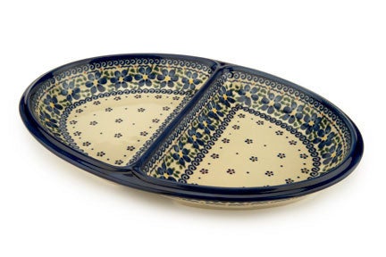 Detail image of Vena Spring Blossom Large Serving Piece — Polish Pottery