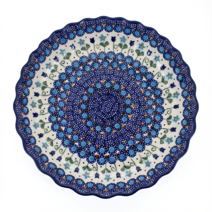 Detail image of Vena Savannah Pie Plate — Polish Pottery