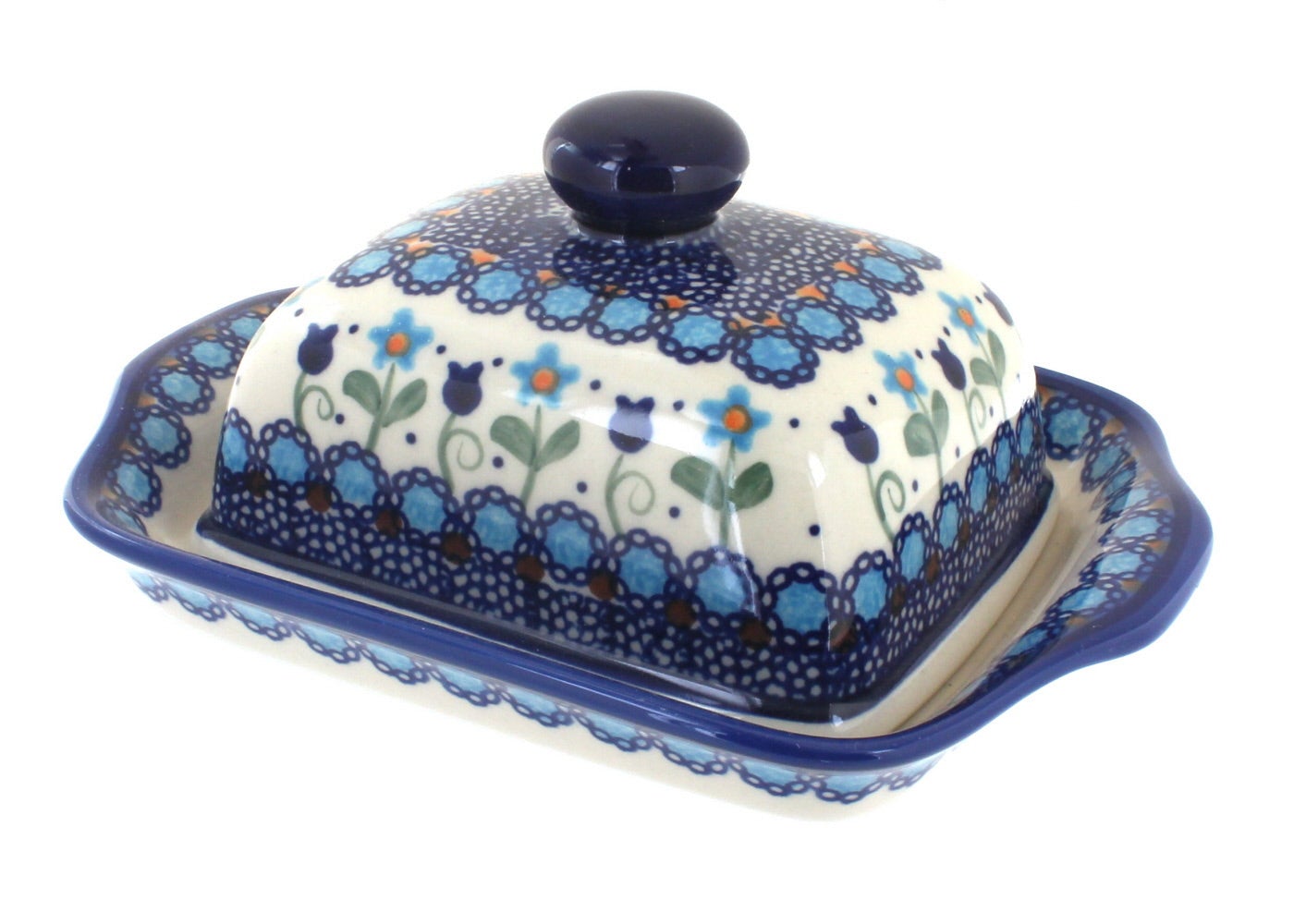 Vena Savannah Butter Dish — Polish Pottery