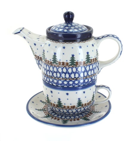 Ceramika Artystyczna Rustic Pines Teapot — Polish Pottery