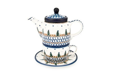 Detail image of Ceramika Artystyczna Rustic Pines Teapot — Polish Pottery