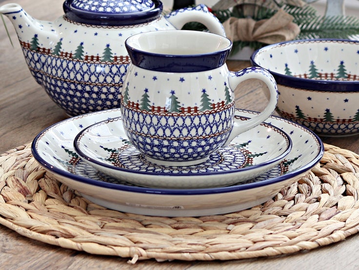 Detail image of Ceramika Artystyczna Rustic Pines Dining Plates & Bowls — Polish Pottery