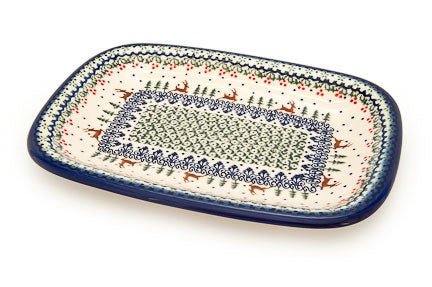Vena Reindeer Delight Medium Serving Piece — Polish Pottery