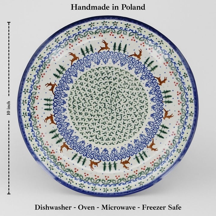 Vena Reindeer Delight Dining Plates & Bowls — Polish Pottery