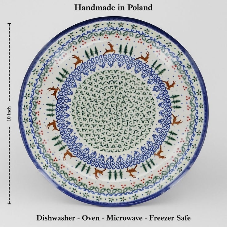 Detail image of Vena Reindeer Delight Dining Plates & Bowls — Polish Pottery