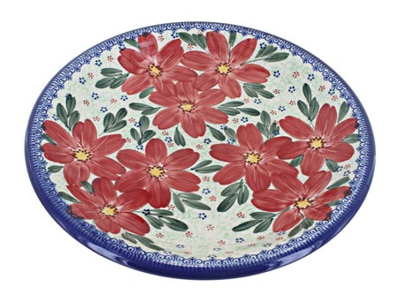 Vena Poinsettia Dining Plates & Bowls — Polish Pottery