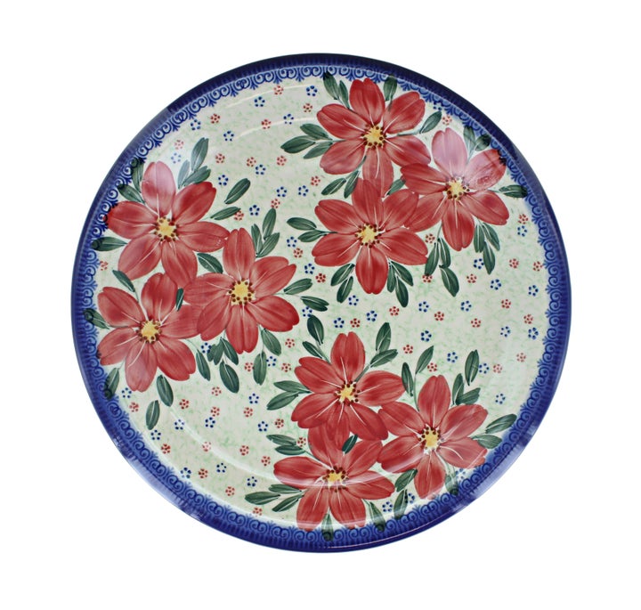 Vena Poinsettia Dining Plates & Bowls — Polish Pottery