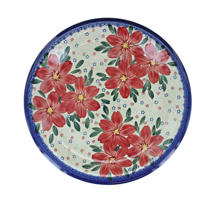 Detail image of Vena Poinsettia Dining Plates & Bowls — Polish Pottery