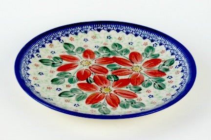 Detail image of Vena Poinsettia Dining Plates & Bowls — Polish Pottery