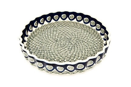 Detail image of Ceramika Artystyczna Peacock Swirl Specialty Bakeware — Polish Pottery