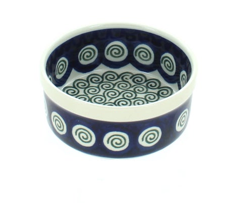 Ceramika Artystyczna Peacock Swirl Small Bakeware — Polish Pottery