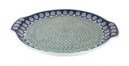 Ceramika Artystyczna Peacock Swirl Large Serving Piece — Polish Pottery