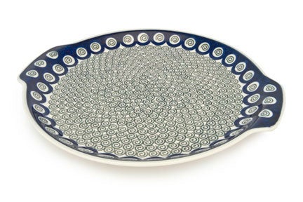 Ceramika Artystyczna Peacock Swirl Large Serving Piece — Polish Pottery