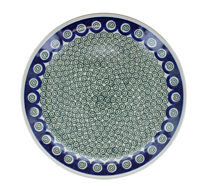 Ceramika Artystyczna Peacock Swirl Dining Plates & Bowls — Polish Pottery