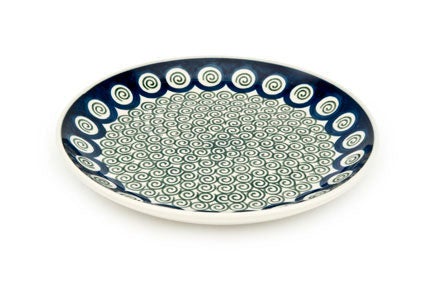 Ceramika Artystyczna Peacock Swirl Dining Plates & Bowls — Polish Pottery