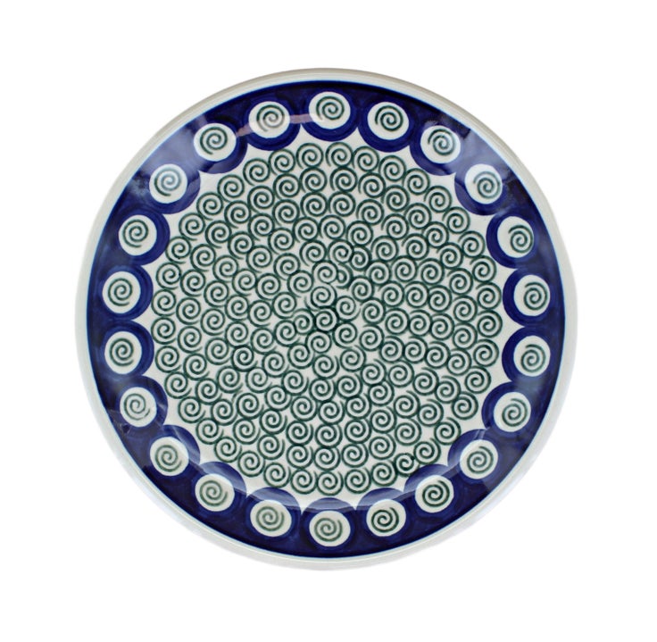 Detail image of Ceramika Artystyczna Peacock Swirl Dining Plates & Bowls — Polish Pottery