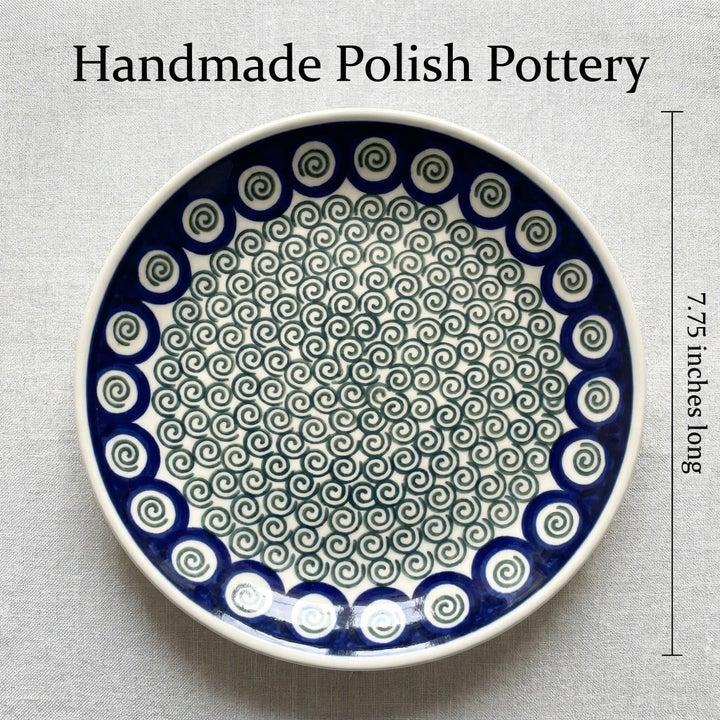 Ceramika Artystyczna Peacock Swirl Dining Plates & Bowls — Polish Pottery