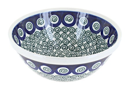 Ceramika Artystyczna Peacock Swirl Dining Plates & Bowls — Polish Pottery
