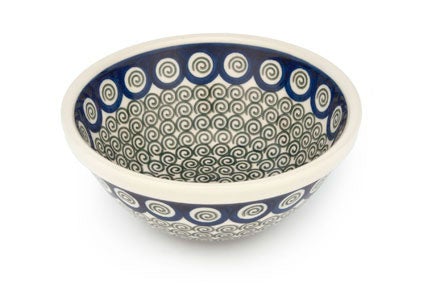 Ceramika Artystyczna Peacock Swirl Dining Plates & Bowls — Polish Pottery