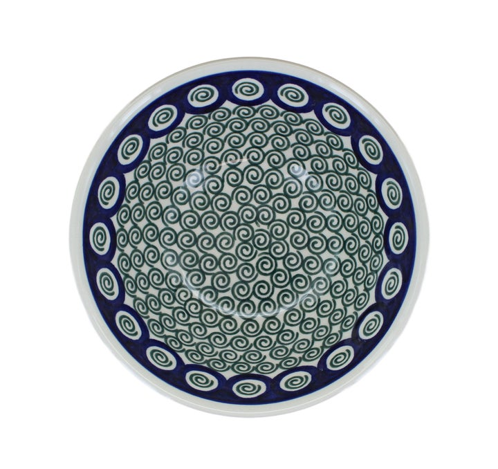 Ceramika Artystyczna Peacock Swirl Dining Plates & Bowls — Polish Pottery